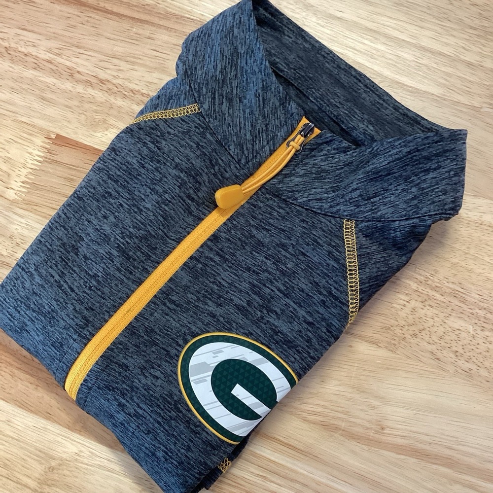 Ladies Majestic Green Bay Packers Cool base 1/4 Zip Performance Pullover Medium